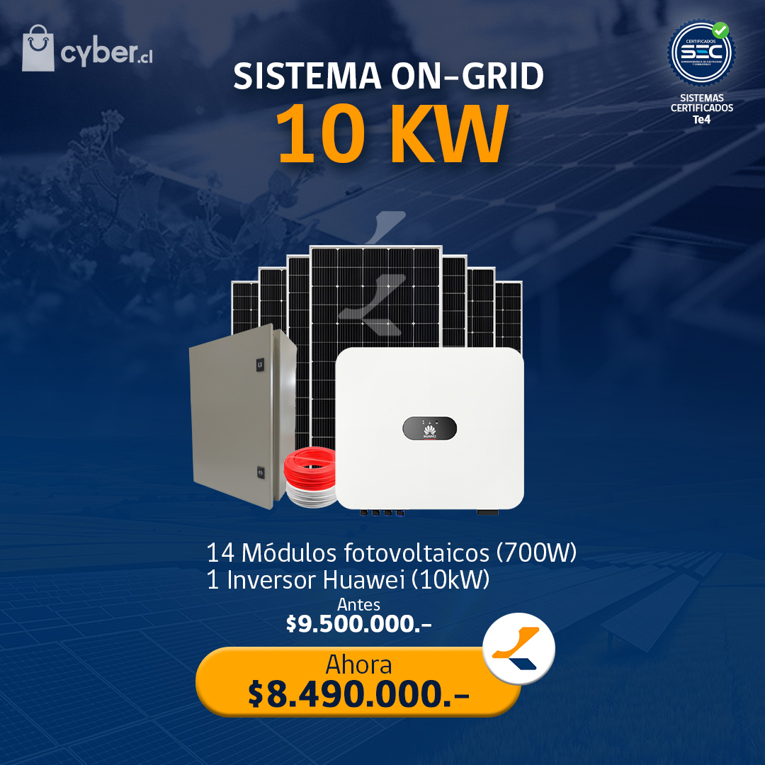 ongrdi 10kw Sistema Fotovoltaico On-Grid 10kW - Imagen 1